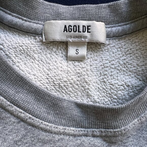 Agolde heathered grey Thora Sweatshirt - Picture 6 of 7